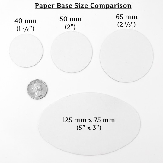 White Paperboard Round Bases for Crafting ~ Set of 10 ~ 50mm (2")